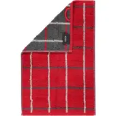 Cawö Gästehandtuch Noblesse Square Karo Red (6er Set)