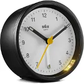 Braun BC12BW, Quarzwecker, Rund, Schwarz, Weiß, 12 h, Summer, Akku