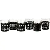 Pols Potten Tumbler Reed Black (6er-Set)