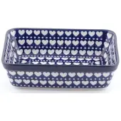 Bunzlau Castle Ovenschale Rectangular Blue Valentine (24 x 19 cm)