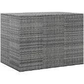 vidaXL Garten-Kissenbox PE Rattan 145x100x103 cm Grau