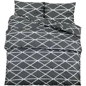 vidaXL Bettwäsche-Set Grau 200x200 cm Baumwolle