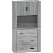 vidaXL Highboard Grau Sonoma Holzwerkstoff