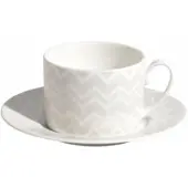 Missoni Tasse & Untertasse Zig Zag White 220 ml (Set von 6)