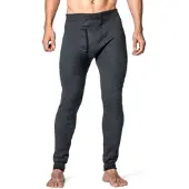 Woolpower Unterwäsche Long Johns with Fly Protection 400 Anthracite Herren-XL