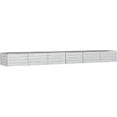 vidaXL Garten-Hochbeet 480x80x45 cm Verzinkter Stahl Silber