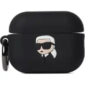 Karl Lagerfeld , Silikonhülle AirPods Pro 2 Karl Head 3D Schutz Luxus, Schwarz