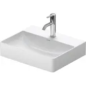 Duravit Waschtisch Comp DuraSquare geschliffen 50x40cm, o. ÜL, m HLB, 1 Hahnloch, weiß