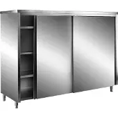 Saro Edelstahl-Lagerschrank mit Schiebetüren 1000 x 600 x 2000 mm