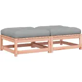 vidaXL Gartenhocker mit Kissen 2 Stk Massivholz Douglasie 838107
