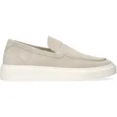 Manfield Beigefarbene Veloursleder-Loafer | Größe 43