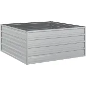 vidaXL Garten-Hochbeet 100x100x45 cm Verzinkter Stahl Silber