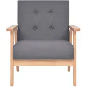 The Living Store Sessel Dunkelgrau Stoff