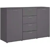 vidaXL Sideboard Grau 120x35,5x75 cm Holzwerkstoff