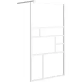 vidaXL Duschwand für Walk-In Dusche 100x195 cm ESG-Glas Weiß
