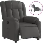 vidaXL Relaxsessel Elektrisch Dunkelgrau Stoff