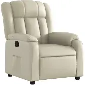 vidaXL Relaxsessel Creme Kunstleder