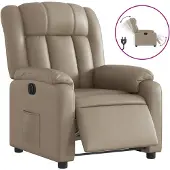 vidaXL Relaxsessel Elektrisch Cappuccino Kunstleder