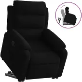 vidaXL Relaxsessel mit Aufstehhilfe Schwarz Samt