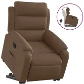 vidaXL Relaxsessel mit Aufstehhilfe Braun Stoff