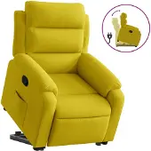 vidaXL Relaxsessel mit Aufstehhilfe Gelb Samt
