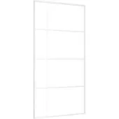 vidaXL Schiebetür ESG Glas und Aluminium 102,5x205 cm Weiß