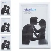 Relaxdays 4 x Bilderrahmen 10 x 15 cm weiß Weiß