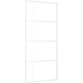 vidaXL Schiebetür ESG-Glas und Aluminium 90x205 cm Weiß