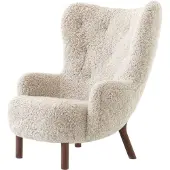 &tradition Petra VB3 Sessel, walnuss geölt / sheepskin moonlight