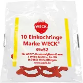 Weck 10 Stk. Einkochringe RR40 39x52