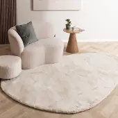 NATURL. Hochflor Teppich - Comfy Supreme Pebble Creme 160x230 cm