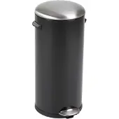 EKO - Belle Deluxe Treteimer 30 Liter - Steel Plastic - Schwarz glänzend,matt s/s