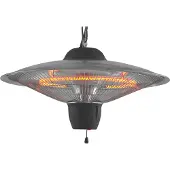 Eurom Partytent heater 1502, Karbonfaser, IP24, Zimmerdecke, Schwarz, Metall, Kunststoff, 1500 W