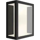 Philips White and Color ambiance Impress Outdoor breite Wandleuchte schwarz, Intelligente Wandleuchte, Bluetooth/Zigbee, Schwarz, LED, Glas, Nicht austauschbare(s) Leuchtmittel