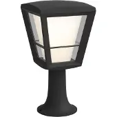 Philips Hue White and Color ambiance Econic Outdoor Sockelleuchte schwarz, Intelligente Sockel-/Pfostenbeleuchtung, Bluetooth/Zigbee, Schwarz, LED, Glas, Nicht austauschbare(s) Leuchtmittel