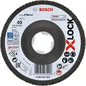Bosch Fächerschleifscheibe X571 Best for Metal gewinkelt 125 mm K 40 Fiber
