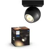Philips White ambience Buckram Einzelspot schwarz Erweiterung, Intelligenter Einbaustrahler, Bluetooth/Zigbee, Schwarz, LED, Metall, GU10