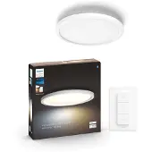 Philips White ambience Aurelle runde Panelleuchte weiß + Dimmschalter, Intelligente Deckenbeleuchtung, Bluetooth/Zigbee, Weiß, LED, Aluminium, Nicht austauschbare(s) Leuchtmittel