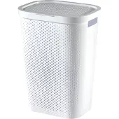 Curver Infinity Recycled Waschbox Dots 60lweiss 44x35xh60cm