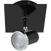 Eglo TAMARA 1 Spot - L12 x B12 cm - schwarz, chrom - 1X3W inkl. - IP44