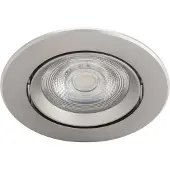 Philips Funktional Einbauspot, Einbaustrahler, Nicht austauschbare(s) Leuchtmittel, LED, 2700 K, 350 lm, Nickel