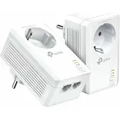 TP-LINK AV1000 2-Port Gigabit Powerline Adapter mit Steckdose, 1000 Mbit/s, IEEE 1901, IEEE 802.3, IEEE 802.3u, Type E/F, Gigabit Ethernet, 10,100,1000 Mbit/s, HomePlug AV2