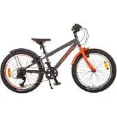 Volare Kinderfahrrad Rocky - 20 Zoll - Grau Orange - 6 Gänge