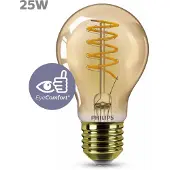 Philips Filament-Lampe Bernstein 25W A60 E27, 4 W, 25 W, E27, 250 lm, 15000 h, Flame