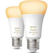 Philips Hue LED Lampe E27 2er Set 9,5W 1100lm White