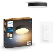 Philips Hue White ambience Enrave Deckenleuchte XL weiß + Dimmschalter, Intelligente Deckenbeleuchtung, Bluetooth/Zigbee, Weiß, LED, Metall, Nicht austauschbare(s) Leuchtmittel