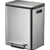 EKO - EcoCasa Treteimer 30 Liter - Stainless steel Plastic - Matt Edelstahl