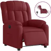 vidaXL Relaxsessel Elektrisch Weinrot Stoff