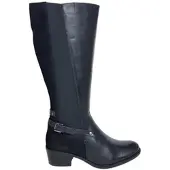 Custom Made Damenstiefel Versailles Schwarz Wadengröße 40 cm-Schuhgröße 44