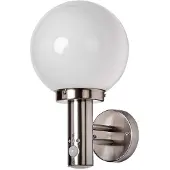 LINDBY Nada Außenwandleuchte w/Sensor Stainless Steel - , Nada, Metallisch, für Balkon, Glas, Modern